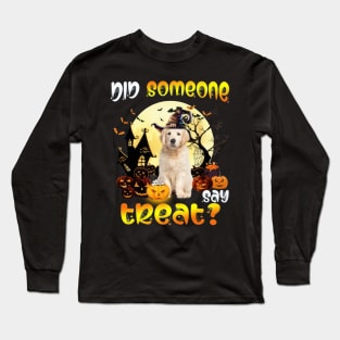 Golden Retriever Did Someone Say Treat Happy Halloween Long Sleeve T-Shirt